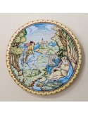 Colorful Enameled Knight's Plate in Ceramic